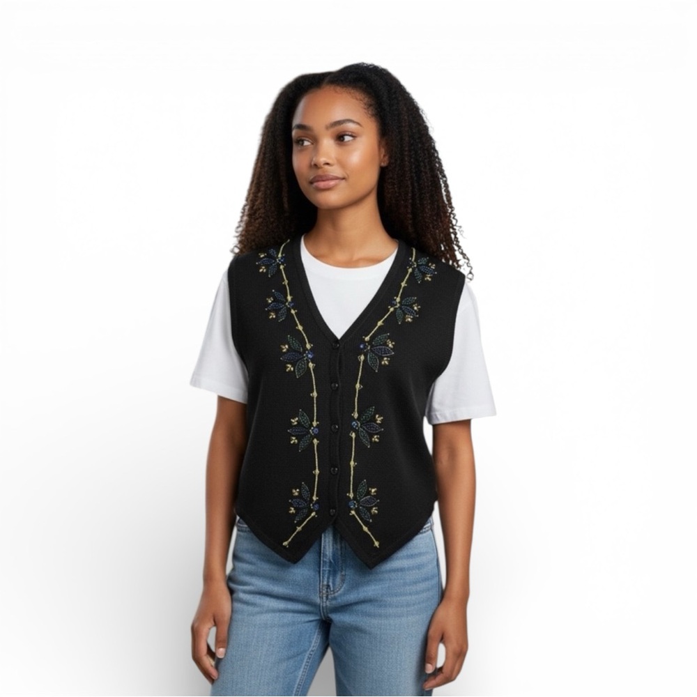 Leslie Fay Sportswear Vintage Knit Sweater Vest